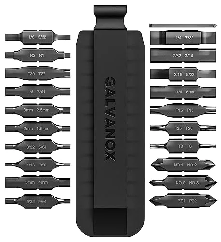 21PC Flat Bit-Kit Designed for Leatherman Multi-Tool Screwdrivers, [59-HRC] Industrial-Grade Hardened S2 Impact Steel, S
