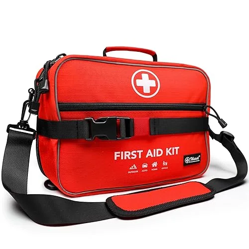 430 Piece First Aid Kit, Well-Organized Premium Waterproof Compact Trauma Medical Kits for Any Emergencies, Ideal for Ho