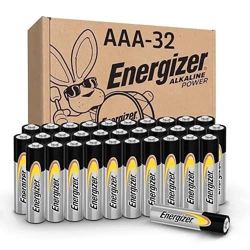 Alkaline Power AAA Batteries, 32 Count, Long-Lasting Triple A Batteries, Suitable for Everyday Electronics and Emergency