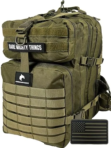 AMERICANPHOENIX 45L Elite Tactical Backpack | 3X Stronger Work & Military Backpack | Water Resistant and Heavy Duty | 3 