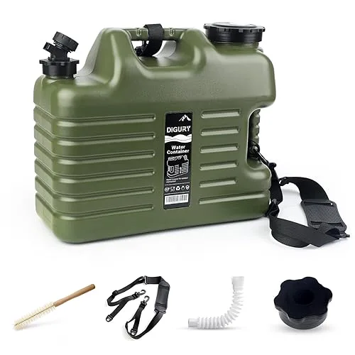 Digury 5 Gallon Water Jug, Camping Water Container BPA Free Water Storage with Spigot No Leakage Portable Emergency Wate