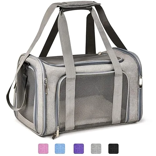Henkelion Cat Carriers Dog Carrier Pet Carrier For Small / Medium Cats Dogs Puppies (Up To 15lbs), TSA Airline Approved 