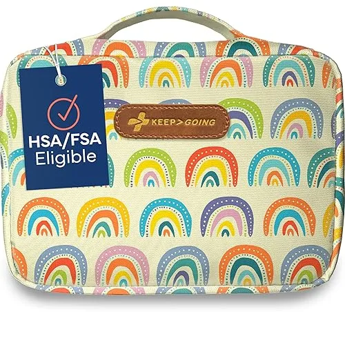 KeepGoing Large Home First Aid Kit for Kids – 270 Pc. for Car, Home, Dorm, & Boat with Latex-Free Bandages – 10 x 7 x 3.