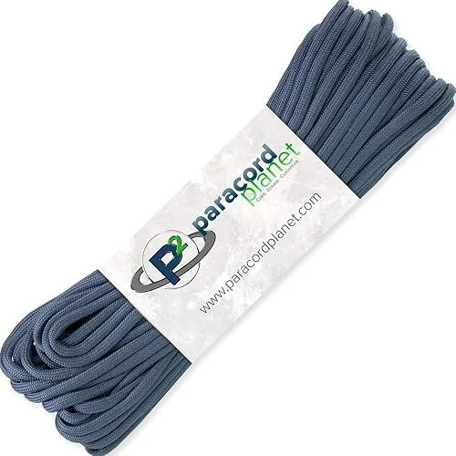 Paracord Planet Nylon Mil Spec Parachute 550 Cord Type III 7 Strand Paracord (50 Feet, FS Navy Blue)