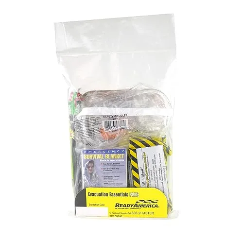 QuakeHOLD! Evacuation Essentials Plus Kit, Earthquake, Fire, Flood, Hurricane, Bug Out Bag, 5-Year Food, 5-Year Water, E