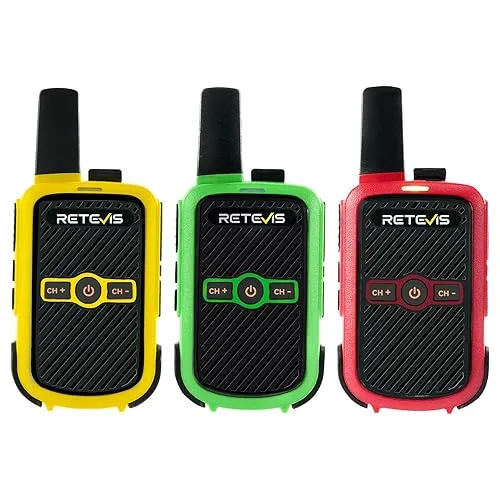 Retevis RT15 Walkie Talkies, Portable FRS Two Way Radios Rechargeable, Durable, Compact, VOX, Key Lock, Mini Walkie Talk