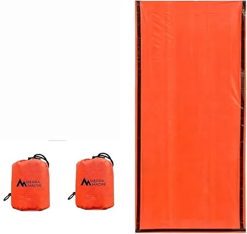 Sierra Madre Emergency Sleeping Bag – Ultralight, Waterproof Mylar Thermal Bivy Sack Tent for Hiking, Bug-Out Bags, Surv